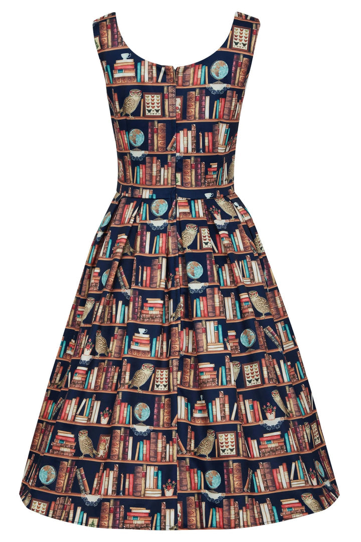 Dolly and Dotty Amanda Library Book and Owl Print Vintage Dress, Back
