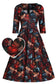 Dolly and Dotty Billie Long Sleeved Guns and Roses Vintage Dress, Front