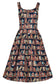 Dolly and Dotty Amanda Library Book and Owl Print Vintage Style Dress, Front